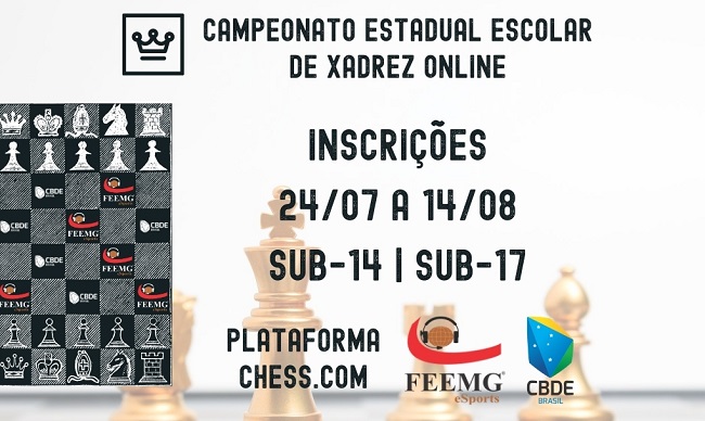 Torneio de Xadrez Online abre inscrições